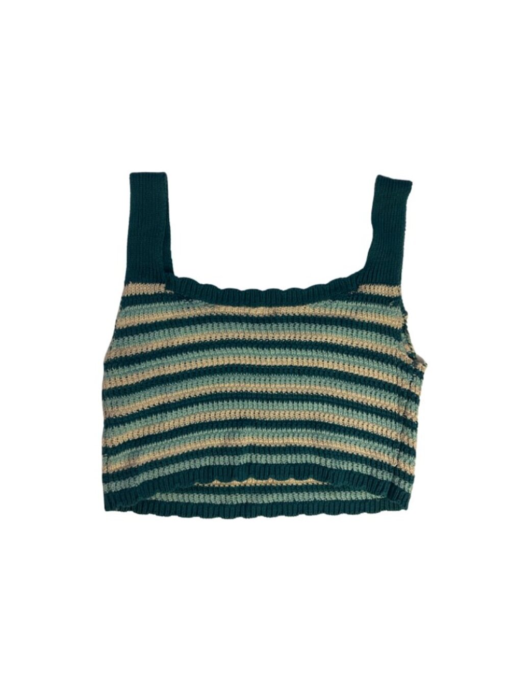 Wild Fable Blue and White Knitted Tank Top